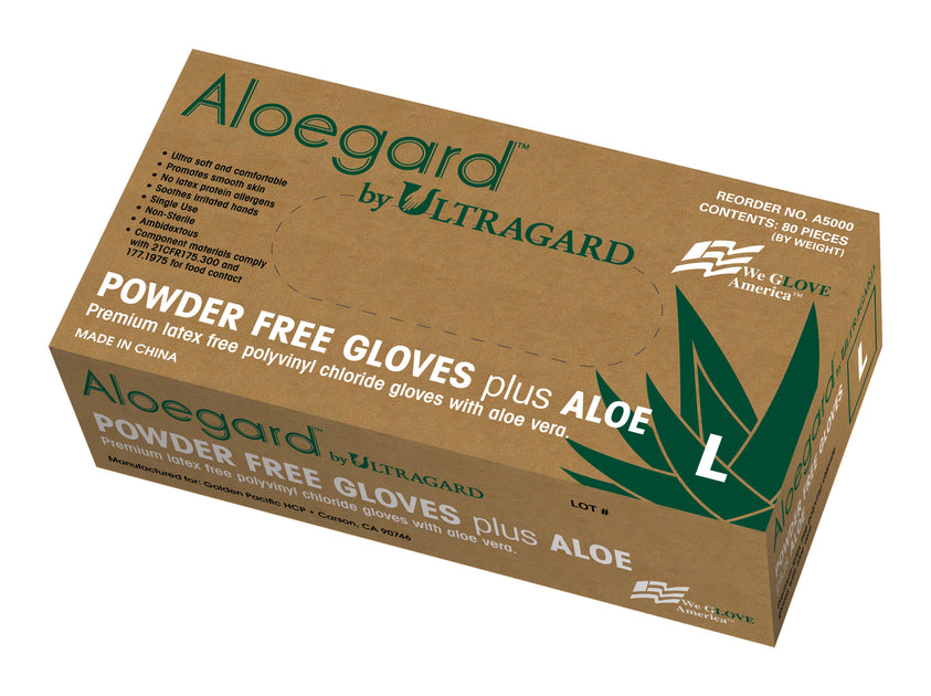 Vinyl Gloves Aloe Vera Chloride Powder/Latex Free Aloegard SUGA5000 –  Signature Dental Supply