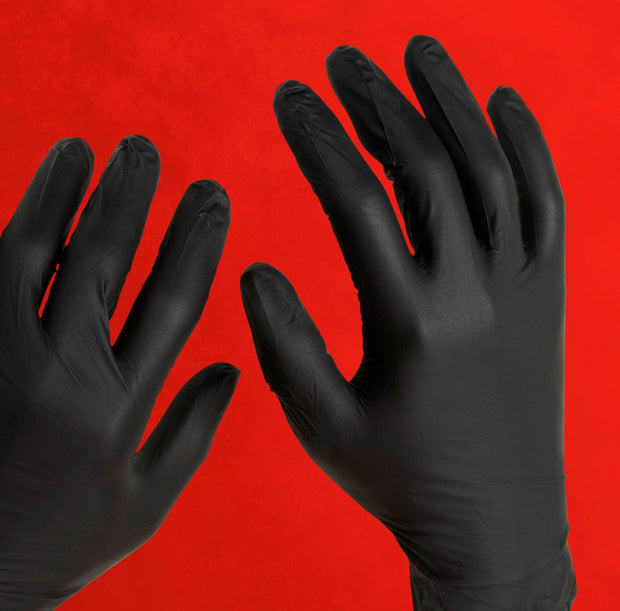 Nitrile Black Gloves Powder Free Slip Resistant SUGMBLK